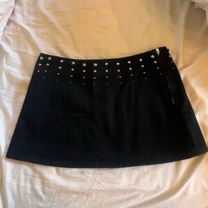 Black Studded Skirt
